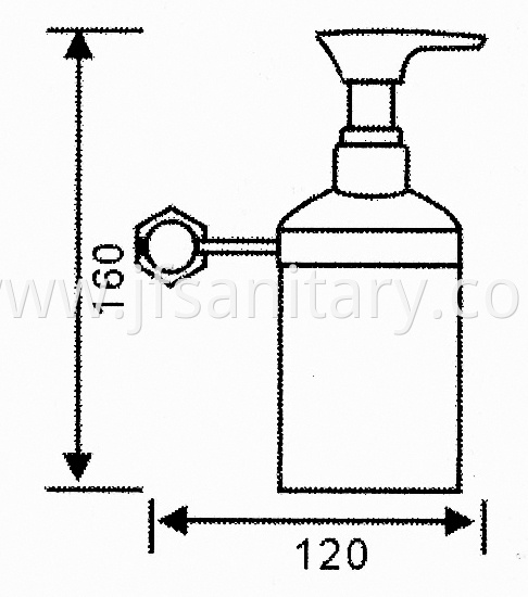 Size Of Bathroom Glass Liquid Soap Holder Wall Mounted